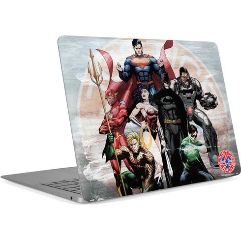Justice League Heroes Stance 2 Apple MacBook Air Skin