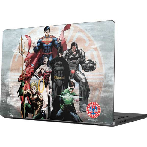 Justice League Heroes Stance 2 Apple MacBook Pro 14-inch Skin