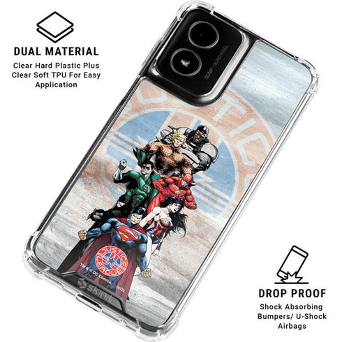 Justice League Heroes Stance 2 Moto G Power 5G (2024) Clear Case