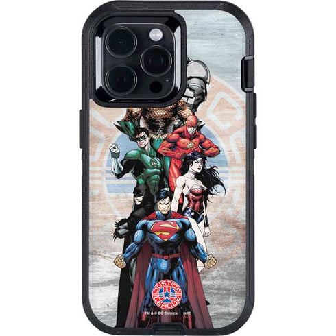 Justice League Heroes Stance 2 Otterbox Defender iPhone Skin