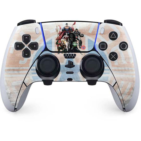 Justice League Heroes Stance 2 PS5 DualSense Edge Pro Controller Skin