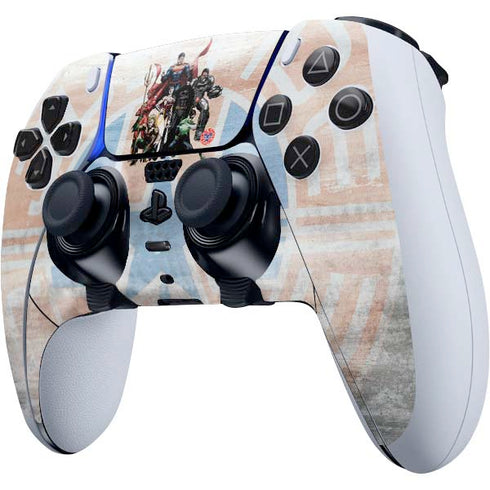 Justice League Heroes Stance 2 PS5 DualSense Edge Pro Controller Skin