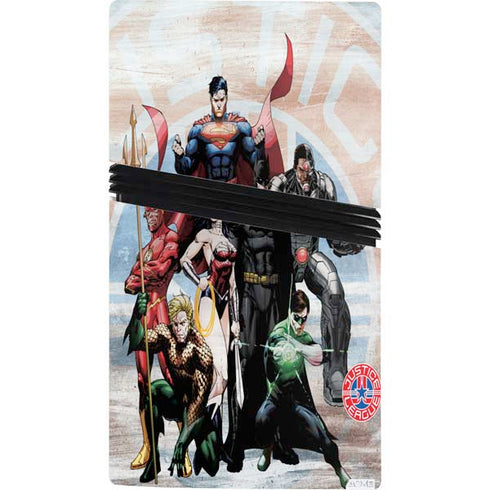 Justice League Heroes Stance 2 PS5 Pro Console Skin
