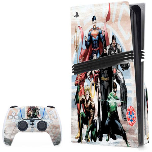 Justice League Heroes Stance 2 PS5 Pro Disk Bundle Skin
