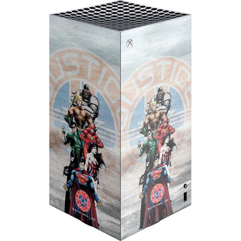 Justice League Heroes Stance 2 XBox Series X Digital Edition Console Skin