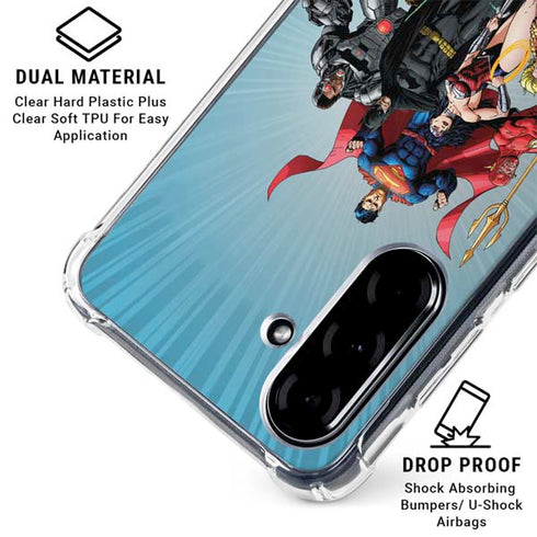 Justice League Heroes Stance 1 Galaxy A36 5G Clear Case