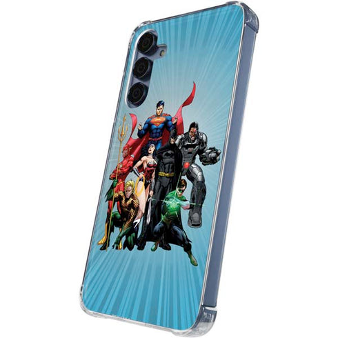 Justice League Heroes Stance 1 Galaxy A55 5G Clear Case