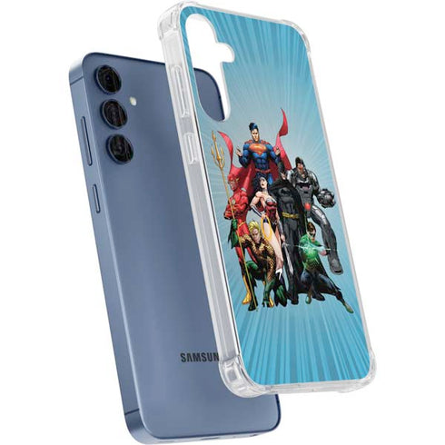 Justice League Heroes Stance 1 Galaxy A55 5G Clear Case