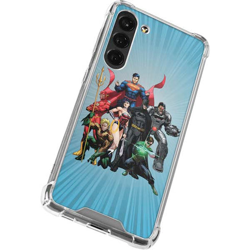Justice League Heroes Stance 1 Galaxy S24 FE Clear Case