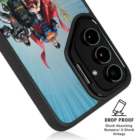 Justice League Heroes Stance 1 Galaxy S25 Kickstand Case
