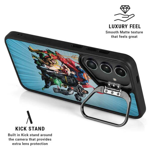 Justice League Heroes Stance 1 Galaxy S24 Plus Kickstand Case