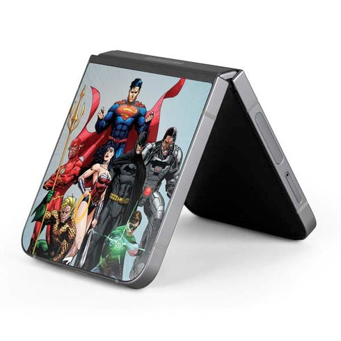 Justice League Heroes Stance 1 Galaxy Z Flip6 Skin