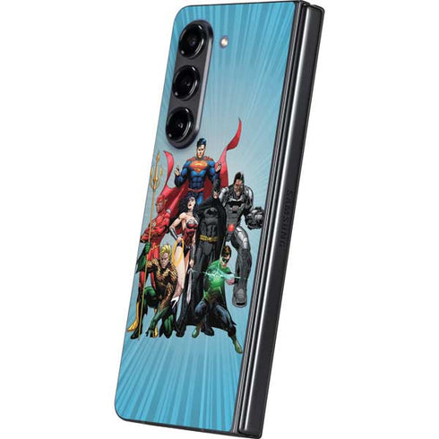 Justice League Heroes Stance 1 Galaxy Z Fold5 5G Skin