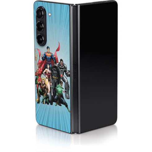 Justice League Heroes Stance 1 Galaxy Z Fold5 5G Skin