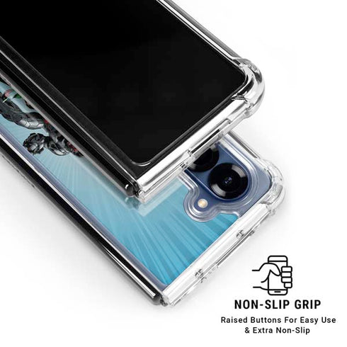 Justice League Heroes Stance 1 Galaxy Z Fold6 Clear Case