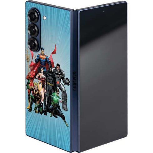 Justice League Heroes Stance 1 Galaxy Z Fold6 Skin