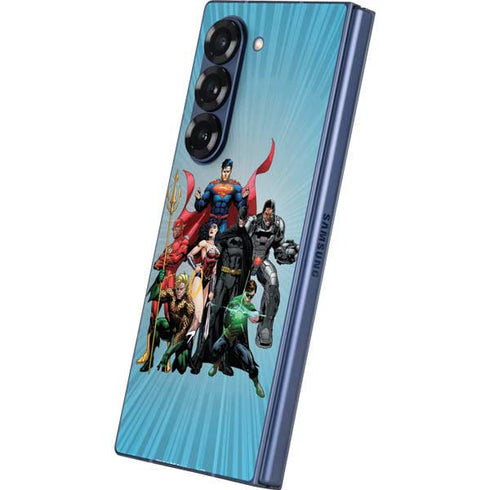Justice League Heroes Stance 1 Galaxy Z Fold6 Skin