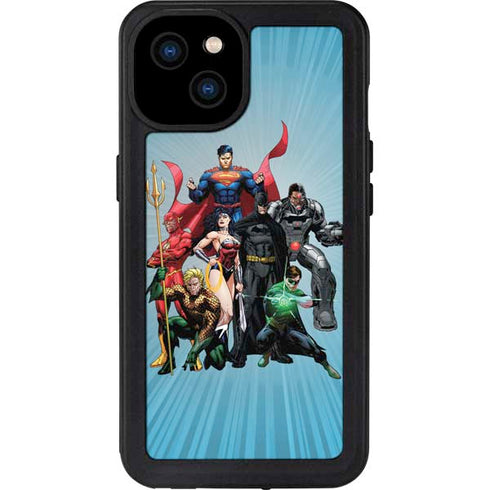 Justice League Heroes Stance 1 iPhone 15 Plus Waterproof Case