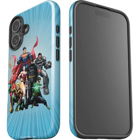 Justice League Heroes Stance 1 iPhone 16 Plus Impact Case