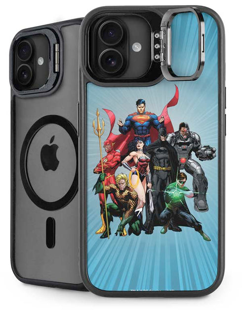 Justice League Heroes Stance 1 iPhone 16 Plus Kickstand Case