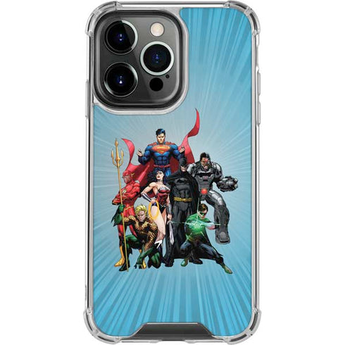 Justice League Heroes Stance 1 iPhone 16 Pro Clear Case