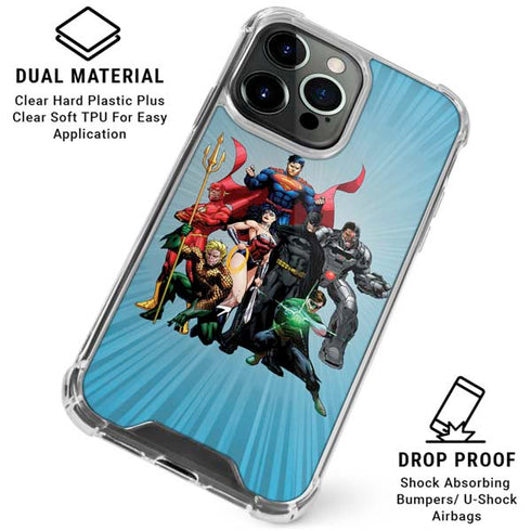 Justice League Heroes Stance 1 iPhone 16 Pro Clear Case