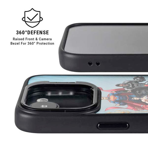Justice League Heroes Stance 1 iPhone 16e Kickstand Case