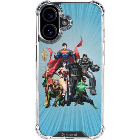 Justice League Heroes Stance 1 iPhone 17 Clear Case