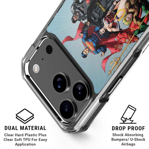 Justice League Heroes Stance 1 iPhone 18 Pro Clear Case