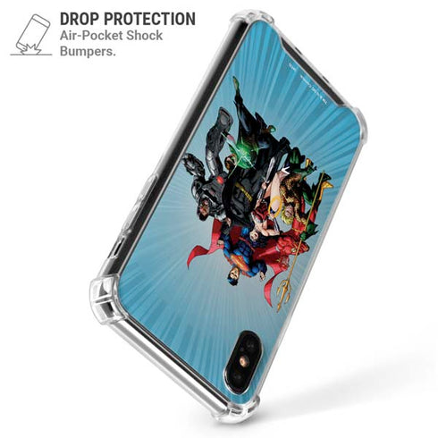Justice League Heroes Stance 1 iPhone X/XS Clear Case