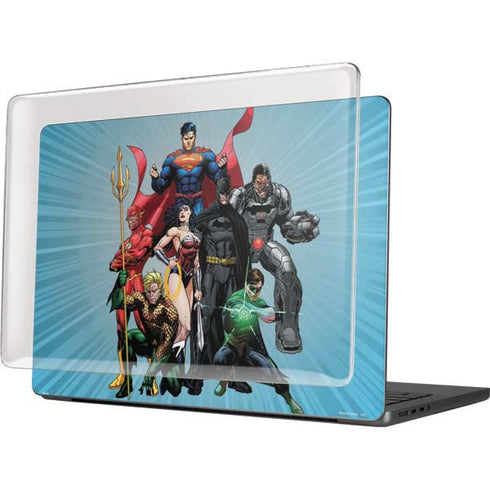 Justice League Heroes Stance 1 MacBook Pro 14in (2021-24) Case plus Skin