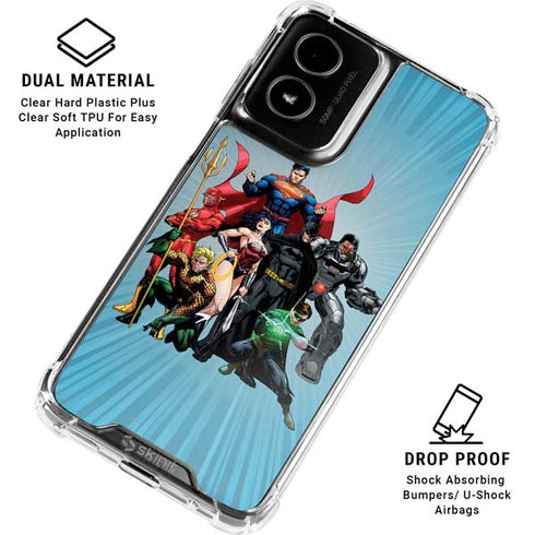 Justice League Heroes Stance 1 Moto G Power 5G (2024) Clear Case