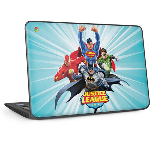 Justice League Team Power Up HP Chromebook Skin