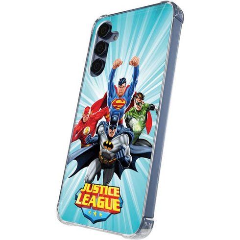 Justice League Team Power Up Galaxy A35 5G Clear Case