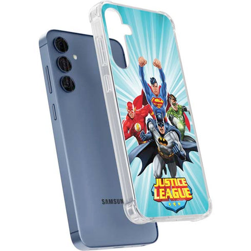 Justice League Team Power Up Galaxy A35 5G Clear Case