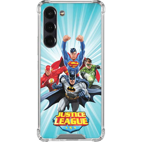 Justice League Team Power Up Galaxy S24 FE Clear Case