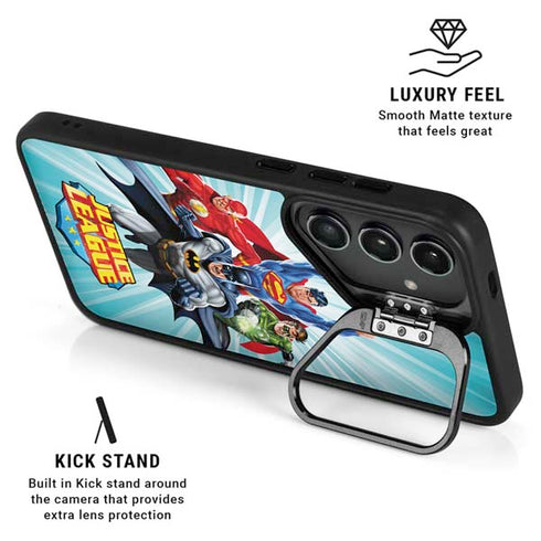 Justice League Team Power Up Galaxy S24 FE Kickstand Case