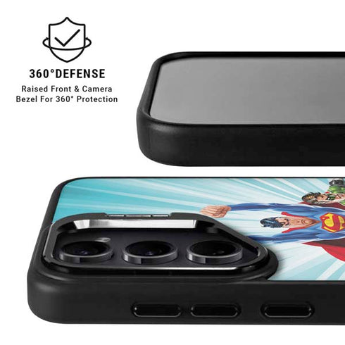 Justice League Team Power Up Galaxy S24 FE Kickstand Case
