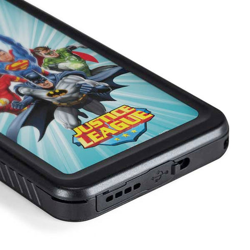 Justice League Team Power Up Galaxy S24 Plus Waterproof Case