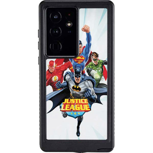 Justice League Team Power Up Galaxy S24 Ultra Waterproof Case