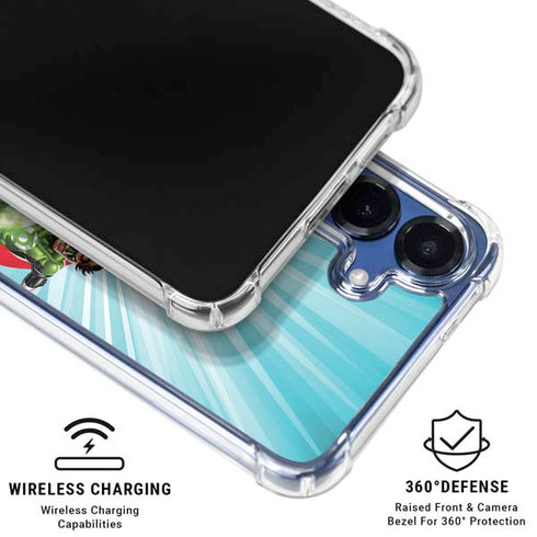 Justice League Team Power Up Galaxy S25 Plus Clear Case