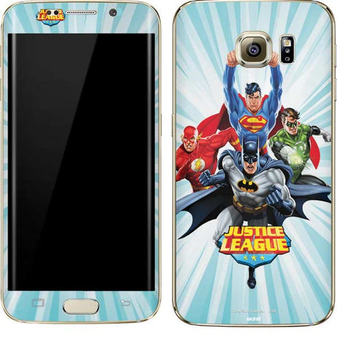 Justice League Team Power Up Galaxy S7 Edge Skin