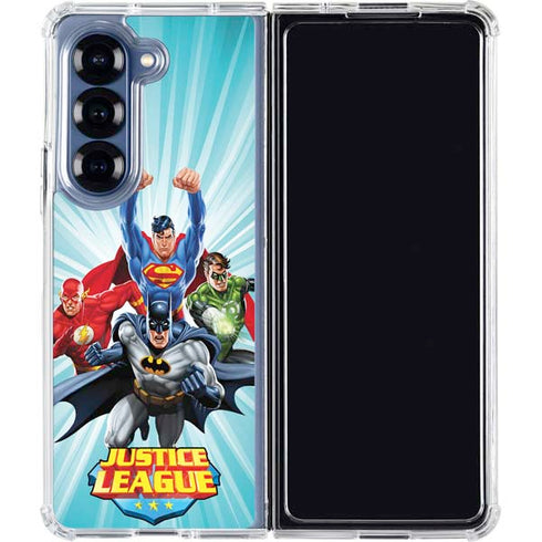 Justice League Team Power Up Galaxy Z Fold6 Clear Case
