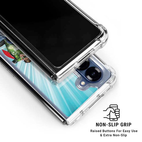 Justice League Team Power Up Galaxy Z Fold6 Clear Case