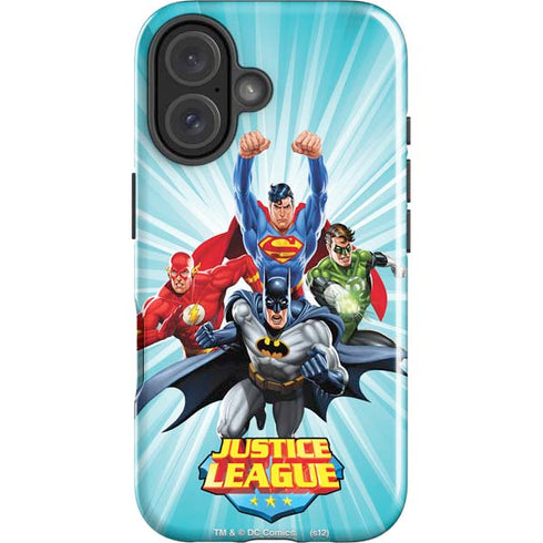 Justice League Team Power Up iPhone 16 Plus Impact Case