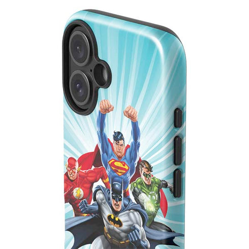 Justice League Team Power Up iPhone 16 Plus Impact Case