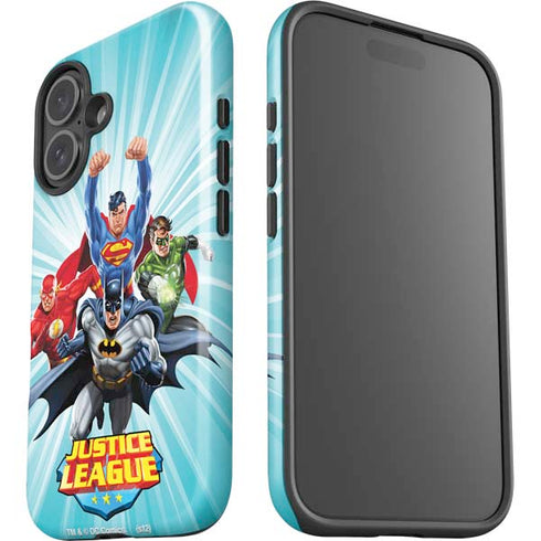 Justice League Team Power Up iPhone 16 Plus Impact Case