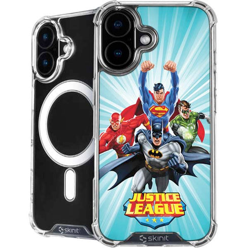 Justice League Team Power Up iPhone 16 Plus MagSafe Case
