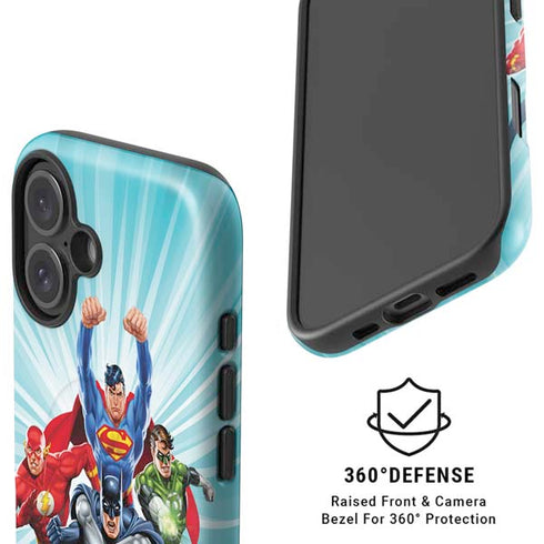 Justice League Team Power Up iPhone 16 Plus Magsafe Impact Case