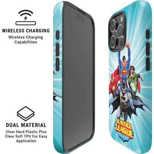 Justice League Team Power Up iPhone 16 Pro Magsafe Impact Case